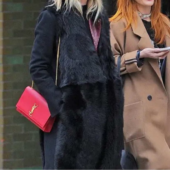 Rare YSL Saint Laurent KATE LARGE CHAIN BAG GRAIN POUDRE EMBOSSED LEATHER - Picture 7 of 17